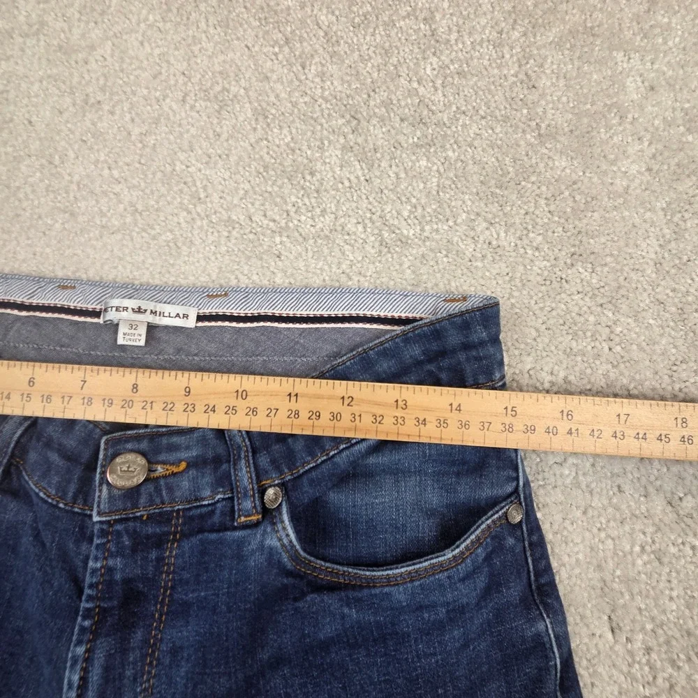 Peter Millar Mens Dark‎ Wash Straight Leg Stretch Denim Jeans 30x30 Fade